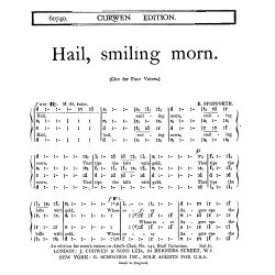 Spofforth Hail Smiling Morn Satb Ton