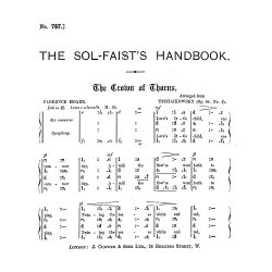 Tschaikowsky The Crown Of Thorns Satb Tonic Solfa