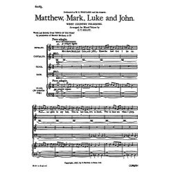 Holst, G Matthew, Mark, Luke And John Satb/Piano