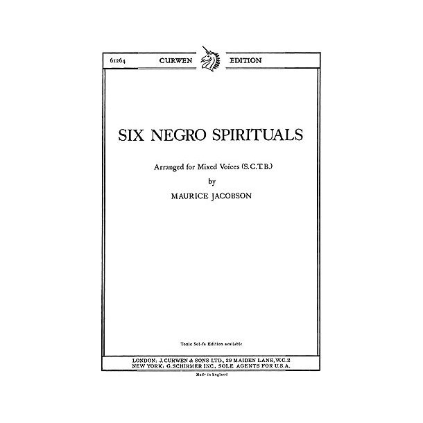 Jacobson, M Six Negro Spirituals Satb