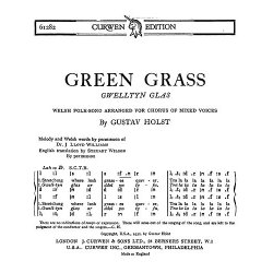 Holst Green Grass Satb Tonic Solfa