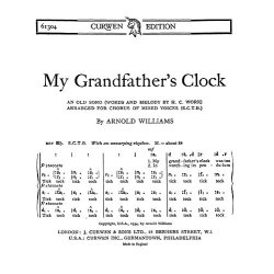 Williams Grandfathers Clock Satb Ton