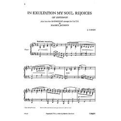 Bach, Js In Exultation My Soul Rejoices Satb/Piano