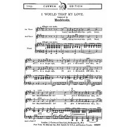 Menelssohn I Would That My Love 2pt