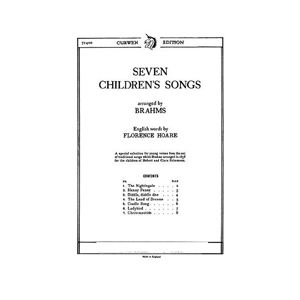 Johannes Brahms: Seven Children's Songs (Unison)