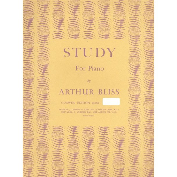 Arthur Bliss: Study For Piano