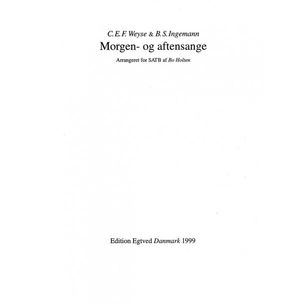 MORGEN- OG AFTENSANGE