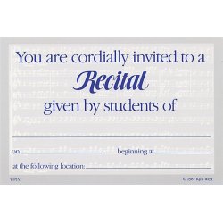 Recital Invitation (25 Postcards)