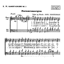 Johannes Kristensen: Foraarsmorgen (TTBB)