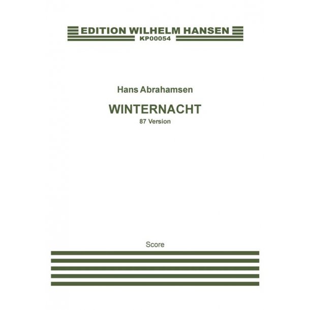 Hans Abrahamsen: Winternacht - 87 Version (Score)