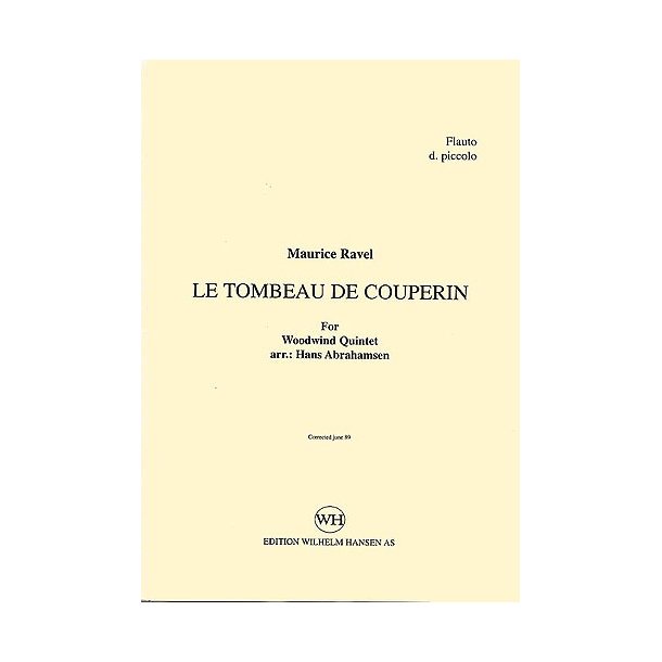 Maurice Ravel: Le Tombeau De Couperin (Wind Quintet Parts)