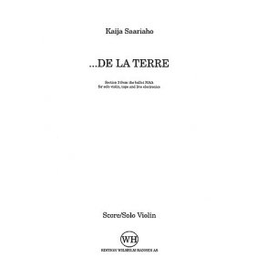 Kaija Saariaho: ...De La Terre (Violin Part)