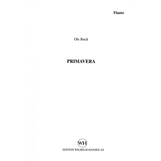 Ole Buck: Primavera (1984) Parts