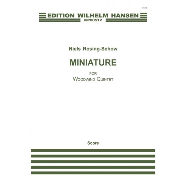 Niels Rosing-Schow: Miniature (Score)