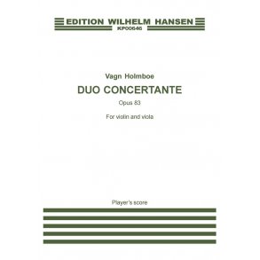 Vagn Holmboe: Duo Concertante Op. 83 (Player's score)