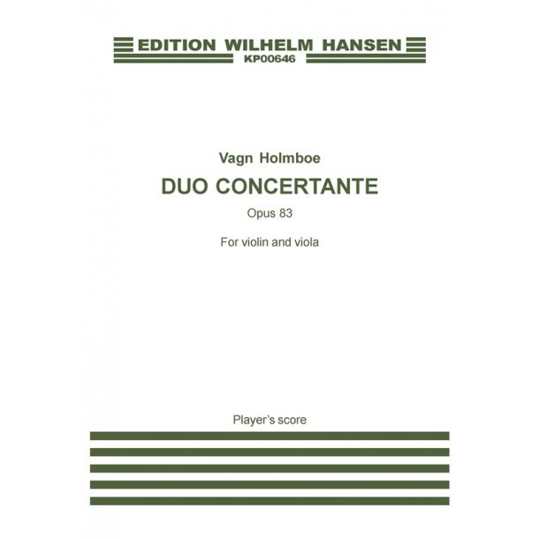 Vagn Holmboe: Duo Concertante Op. 83 (Player's score)