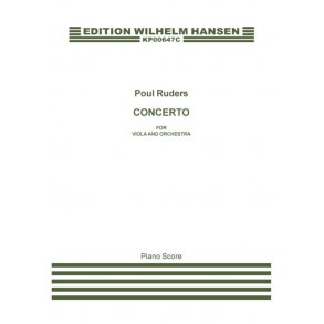 Poul Ruders: Concerto For Viola And Orchestra (Piano Reduction)
