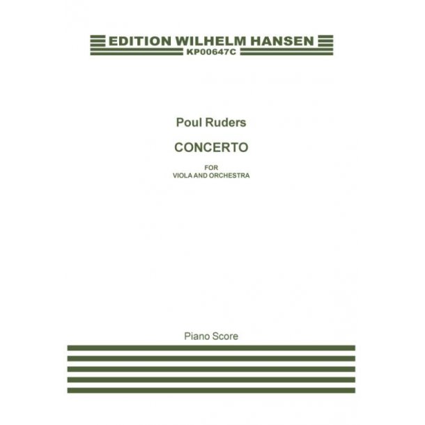 Poul Ruders: Concerto For Viola And Orchestra (Piano Reduction)