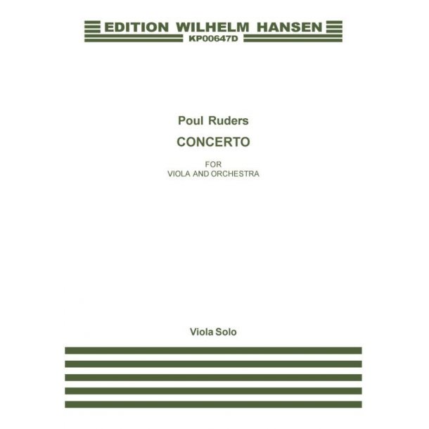 Poul Ruders: Concerto For Viola And Orchestra (Viola Solo)