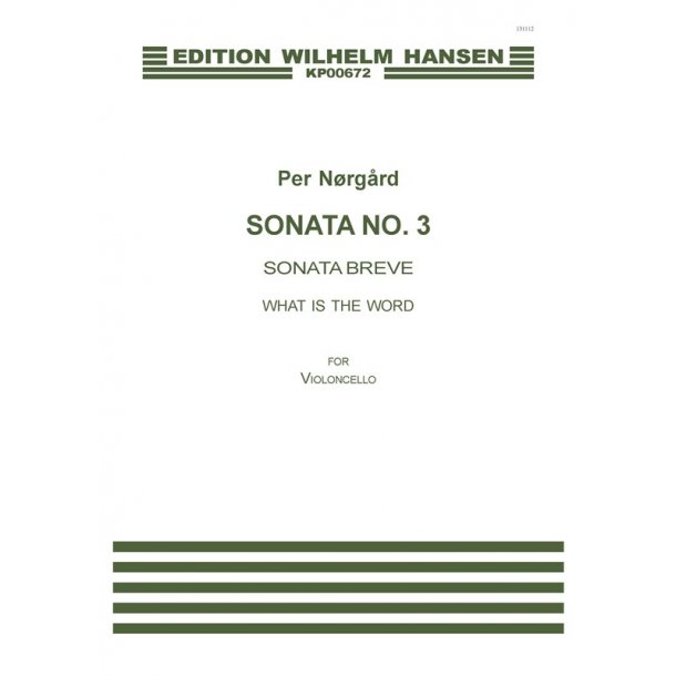 Per Nrgrd: Sonata No.3 (cello)