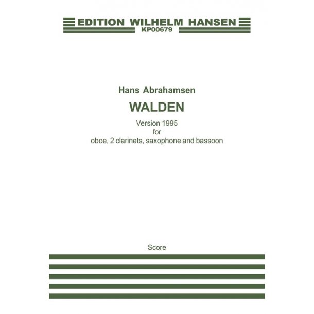 Hans Abrahamsen: Walden - Version 1995 (Score)