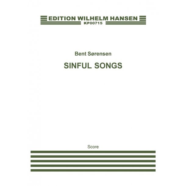Sinful Songs - Partitur, Kopi
