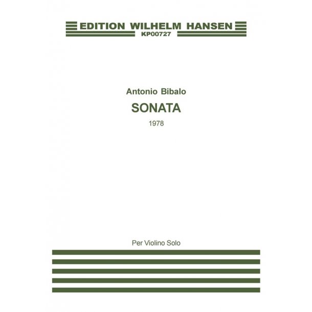 Antonio Bibalo: Sonata For Violin Solo