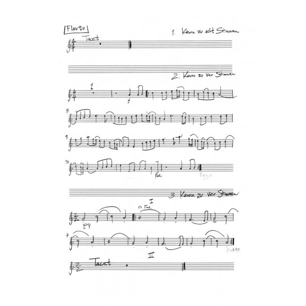 J. S. Bach: 8 Canons (Parts)