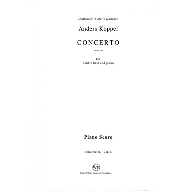 Koppel Concerto For Double Bass Sc