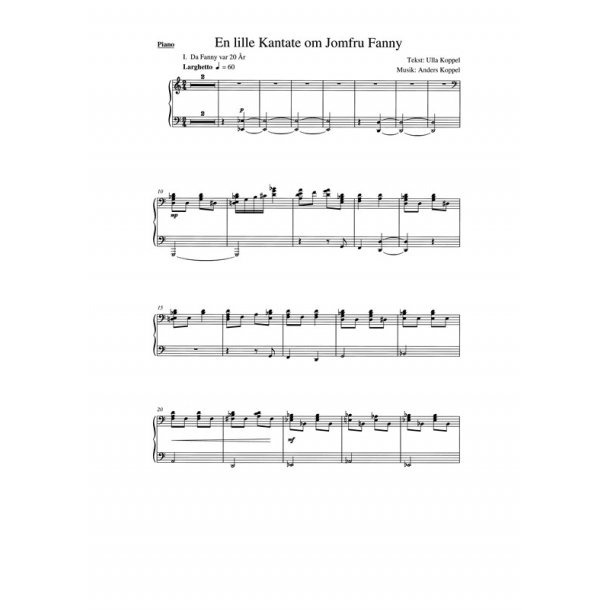 En Lille Kantate Om Jomfru F.