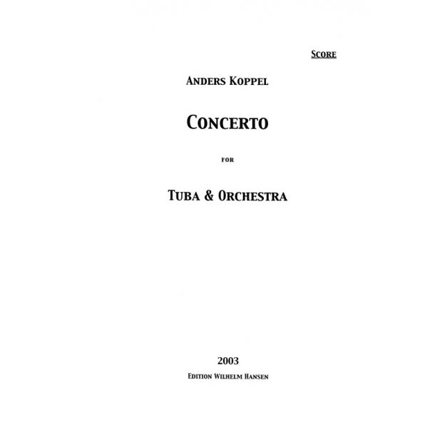 Koppel A Concerto For Tuba Score
