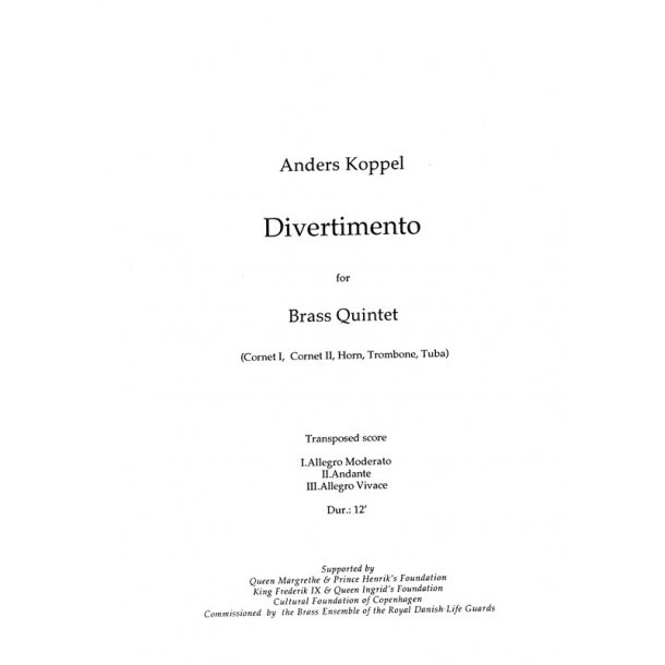 Koppel Divertimento Brss Quintet F/S