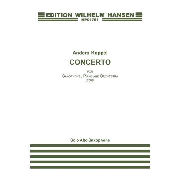 CONCERTO FOR SAXOPHONE, PIANO AND ORCHESTRA