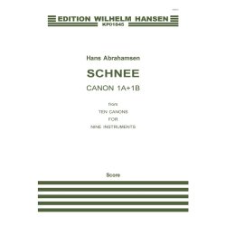 HANS ABRAHAMSEN SCHNEE, CANONS 1A+1B SC