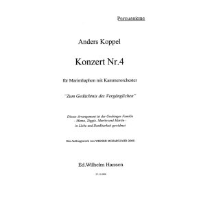 CONCERTO NO. 4 FOR MARIMBA (2006 VERSION)