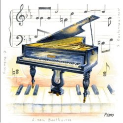 Little Snoring Gifts: Fridge Magnet - Piano