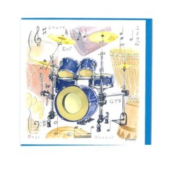 Little Snoring Gifts: Notelets Pack Of Five &ndash; Drum Design