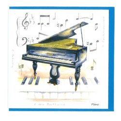 Little Snoring Gifts: Notelets Pack Of Five &ndash; Piano Design