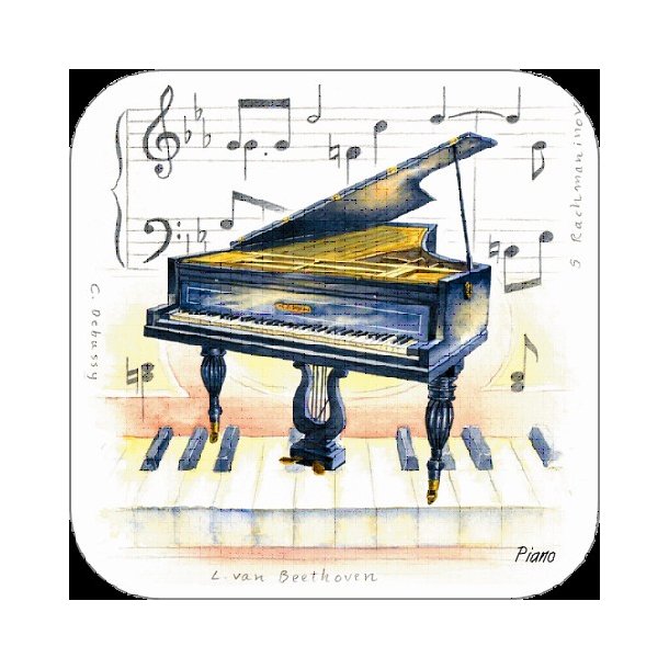 Little Snoring Gifts: Piano Coasters - Pack Of 4