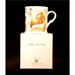 Little Snoring Gifts: Fine China Mug - French Horn Design