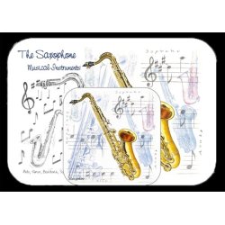 Little Snoring Gifts: Placemat And Coaster Set - Saxophone