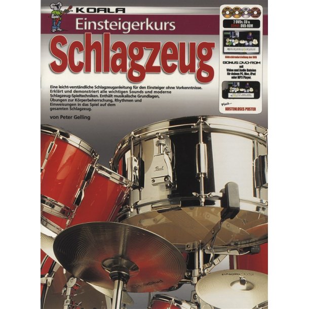 Einsteigerkurs Schlagzeug Bk/Cd/Dvd