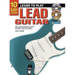 10 Easy Lssns Ltp Lead Gtr Bk/Cd/Dvd