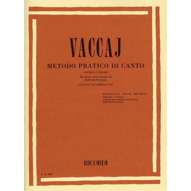 Nicola Vaccai: Practical Vocal Method (Soprano Or Tenor)