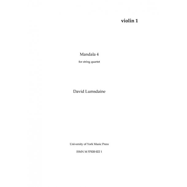 David Lumsdaine: Mandala 4 (Parts)