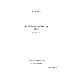 Anne Boyd: A Lullaby of the Nativity