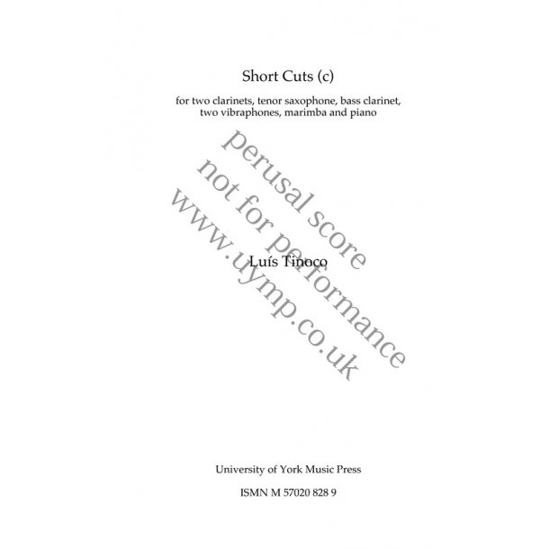 Lu&iacute;s Tinoco: Short Cuts (Ensemble)