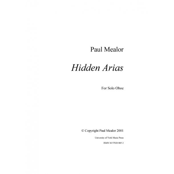 Paul Mealor: Hidden Arias