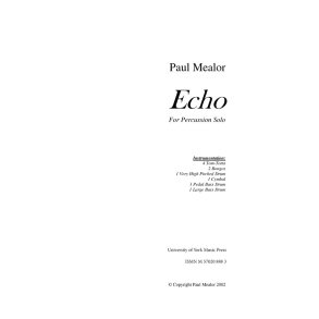Paul Mealor: Echo