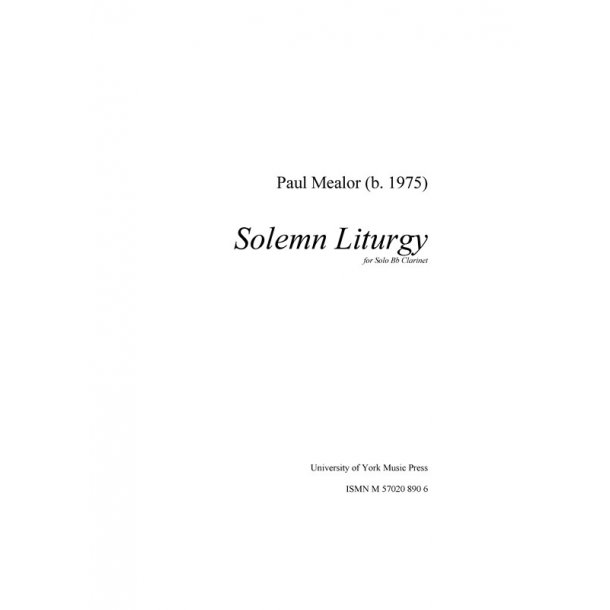 Paul Mealor: Solemn Liturgy